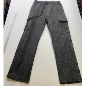 Cargo Jogger Pants Heathered Charcoal Gray Drawstring Waist XL